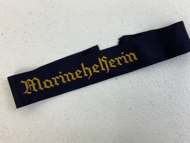 GERMANY THIRD REICH NAVY KRIEGSMARINE HELFERIN CUFF TITLE