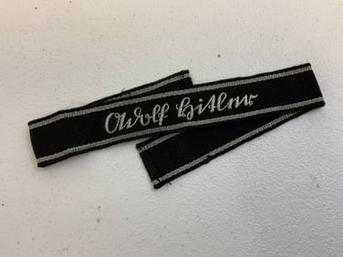 WWII GERMAN WAFFEN SS "ADOLF HITLER " OFFICERS GRADE CUFFTITLE