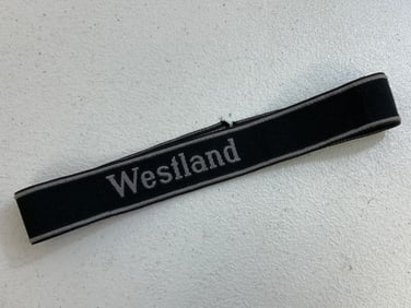 WWII GERMAN WAFFEN SS "WESTLAND" CUFFTITLE