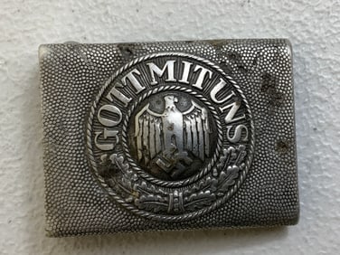 GERMANY THIRD REICH ARMY ALUMINUM BELT BUCKLE