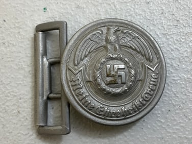 WWII GERMAN SS OFFICER ALUMINUM BELLT BUCKLE