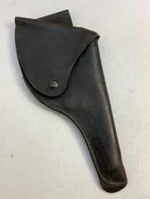 ANTIQUE BLACK LEATHER REVOLVER GUN HOLSTER