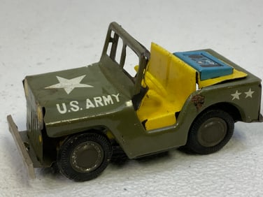 VINTAGE TOY METAL US ARMY JEEP MODEL