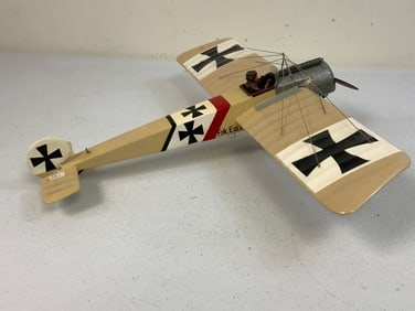 WWI GERMAN PLANE LARGE DISPLAY MODEL