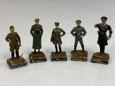 LOT OF PAINTED LEAD FIGURES WWII GERMAN FAMOUS PERSONALITIES