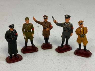 LOT OF PAINTED LEAD FIGURES WWII GERMAN NAZI LEADERS