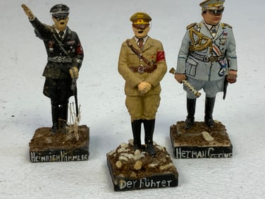 LOT OF PAINTED LEAD FIGURES WWII GERMAN NAZI LEADERS