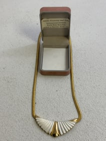 VINTAGE ITALIAN NECKLACE NATALE FICAROTTA AND SONS PALERMO SICILY JEWELERS MADE