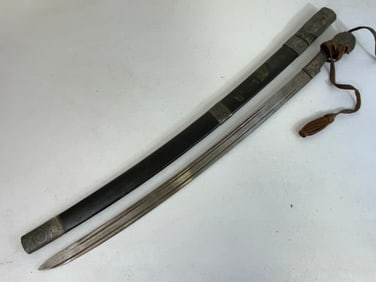 ANTIQUE RUSSIAN COSSACK CAUCASIAN SILVER DECORATED SHASHKA SWORD