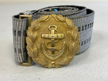 GERMANY THIRD REICH KRIEGSMARINE OFFICER DRESS BELT WITH BUCKLE