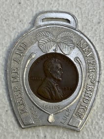 1935 GOOD LUCK PENDANT COIN WASHINGTON DC