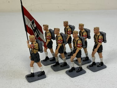 THE COLLECTORS SHOWCASE HITLER YOUTH MARCHING PAINTED LED FIGURES