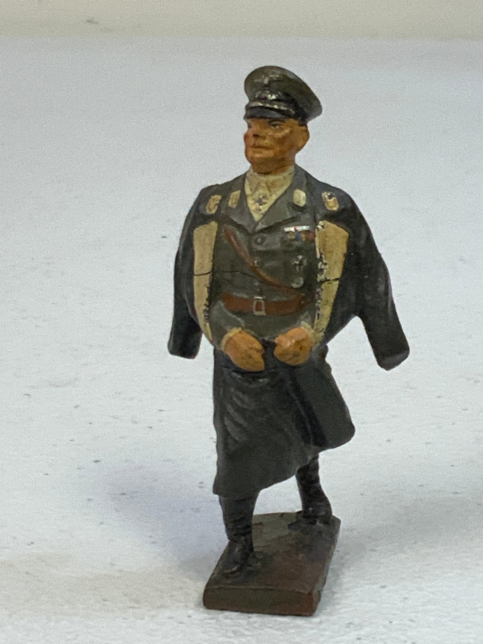 GERMAN NAZI PERIOD LINEOL / ELASTOLIN TOY SOLDIER HERMAN GOERING REICHSMARSCHALL: GERMAN NAZI PERIOD LINEOL / ELASTOLIN TOY SOLDIER HERMAN GOERING REICHSMARSCHALL. 3" TALL