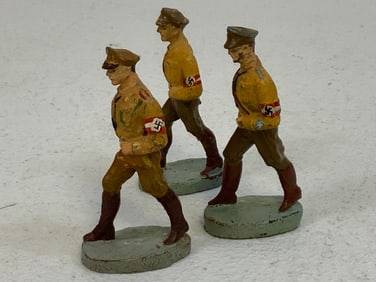 GERMAN NAZI PERIOD LINEOL / ELASTOLIN TOY SOLDIERS HITLER YOUTH LEADERS