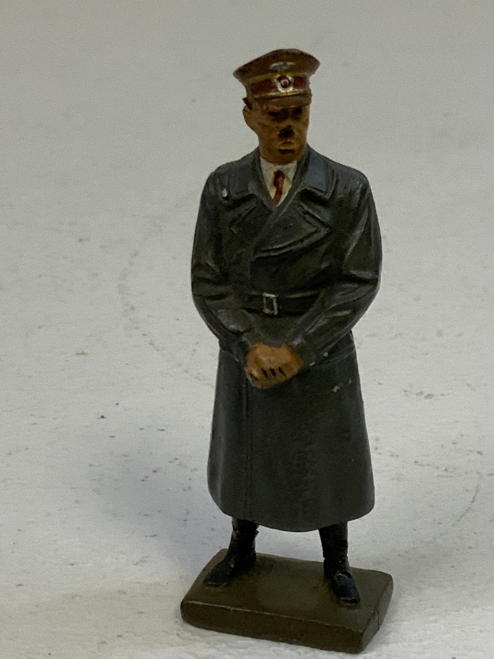 GERMAN NAZI PERIOD LINEOL / ELASTOLIN TOY SOLDIER ADOLF HITLER FUGURE: GERMAN NAZI PERIOD LINEOL / ELASTOLIN TOY SOLDIER ADOLF HITLER FUGURE. 3" TALL.