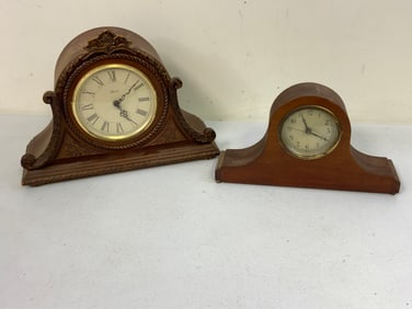 LOT OF 2 MANTEL CLOCKS