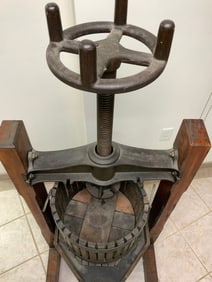 ANTIQUE RED CROSS WINE PRESS - WINE MAKING