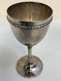 ANTIQUE EUROPEAN SILVER WINE CHALICE GOBLET CUP