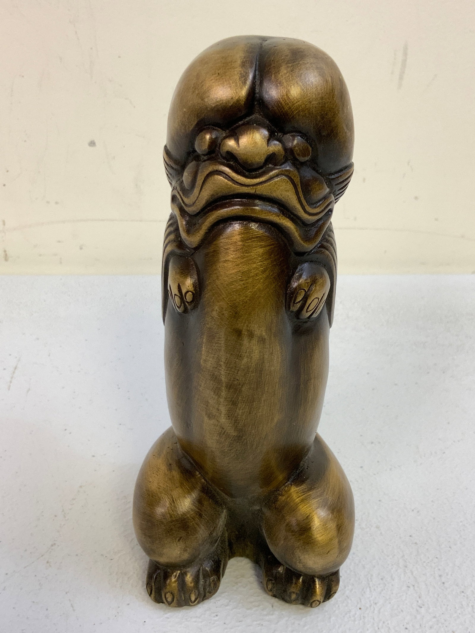 CHINA VINTAGE BRASS PHALLUS GOD STATUE: CHINA VINTAGE PHALLUS GOD STATUE. C.1950.BRASS. 7" TALL. FROM DR. PAUL D LYNN COLLECTION