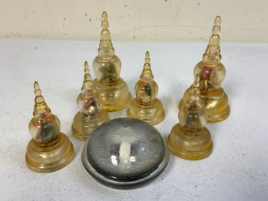 MONGOLIA OVERKHANGAL PROVINCE BUDDHIST HOUSEHOLD ALTAR ITEMS RELIQUARIES