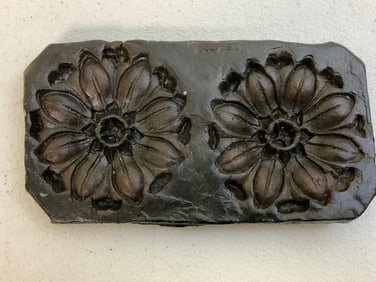 NEPAL ANTIQUE BUDDHIST LOTUS TEMPLE TILE