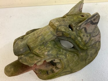PERU ANTIQUE JAGUAR MASK