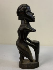 AFRIKA VINTAGE AFRICAN CARVED EBONY WOOD TRIBAL FIGURE