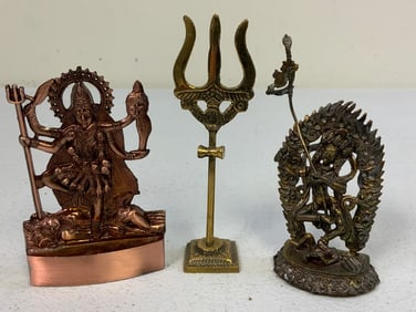 HINDU RELIGIOUS BRASS FIGURES