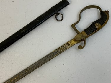 IMPERIAL GERMANY DAMASCUS BLADE OFFICER PRESENTATION SWORD 1904