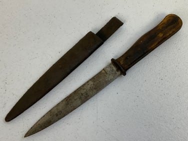 WWII GERMAN MILITARY FIGHTING KNIFE WITH BOOT CLIP SCABBARD