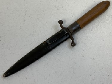 WWI GERMAN FIGHTING KNIFE WITH BOOT CLIP SCABBARD