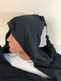 ANTIQUE RUSSIAN COSSACK COLD WEATHER WOOL HOOD - BASHLIK BLACK