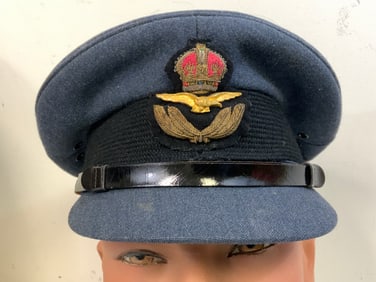 UK WWII BRITISH RAF ROYAL AIR FORCE OFFICER VISOR HAT