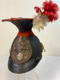 ANTIQUE BRITISH FRENCH LANCER OFFICER CZAPKA HELMET