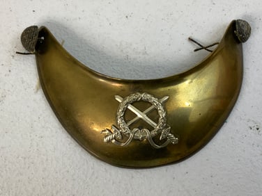 ANTIQUE FRENCH 2ND EMPIRE NAPOLEON III OFFICER GORGET