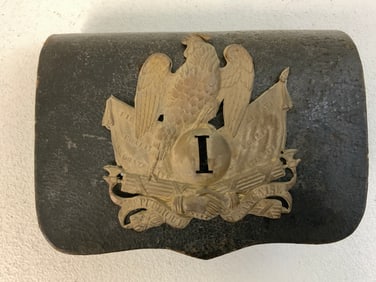 ANTIQUE FRENCH 2ND EMPIRE NAPOLEON III CARTRIDGE BOX