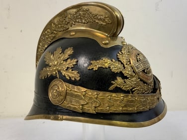 ANTIQUE AUSTRIA HUNGARY EMPIRE HIGH RANKING FIRE OFFICIAL HELMET