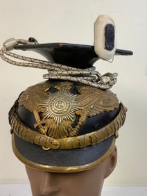 IMPERIAL GERMANY PRUSSIAN GUARD UHLAN REGIMENT NCO OFFICERS HELMET WITH CORDS