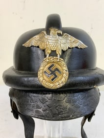 GERMANY THIRD REICH NSKK LEATHER MOTORCYCLE CRUSH HELMET
