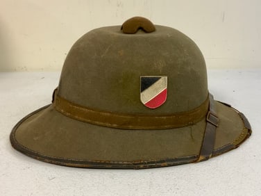 WWII GERMAN ARMY AFRIKA KORPS TROPICAL SUN PITH HELMET