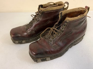WWII GERMAN ARMY MOUNTAIN TROOPS GEBIRGSJAGER HOBNAIL BOOTS