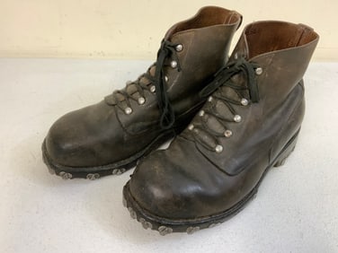 WWII GERMAN ARMY MOUNTAIN TROOPS GEBIRGSJAGER HOBNAIL BOOTS