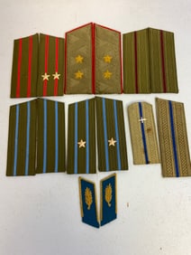 USSR LOT OF MILITARY INSIGNIA SHOULDER BOARDS AND TABS INCLUDING GENERALS