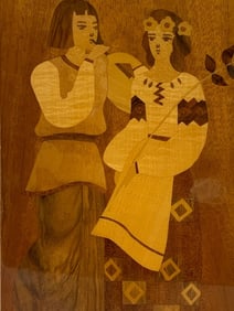 UKRAINE VINTAGE UKRAINIAN WOODEN MOSAIC ARTWORK