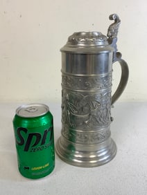 VINTAGE GERMAN LARGE PEWTER STEIN