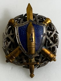 RUSSIAN CIVIL WAR WHITE ARMY KORNILOW ARTILLERY BADGE