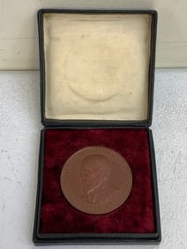 USSR 1955 MICHURIN 100 YEARS ANNIVERSARY TABLE MEDAL WITH BOX