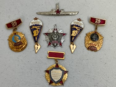 USSR MILITARY NAVY ARMY PARATROOPES BADGES