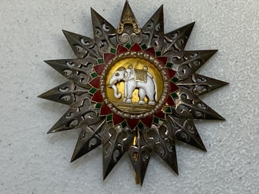 THAILAND KINGDOM ORDER OF THE WHITE ELEPHANT GRAND CROSS BREAST STAR