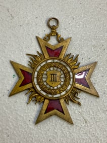 GERMANY ANTIQUE SHOOTING AWARD LARGE CROSS MEDAL